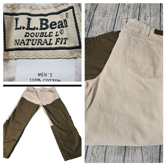 L.L. Bean Other - LL Bean Mens Field Pants Size 38x30 Hunting Double Knee Brush Briar Field Canvas
